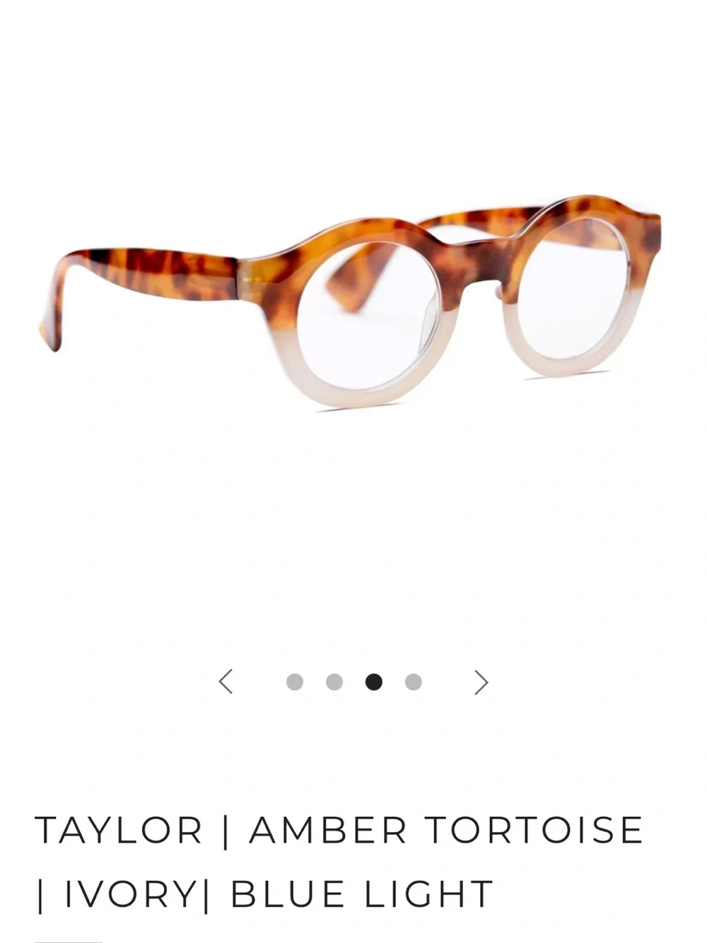 Ryan Simkhai 1.25 readers Tortoiseshell Round Women's Glasses with Cream Trim